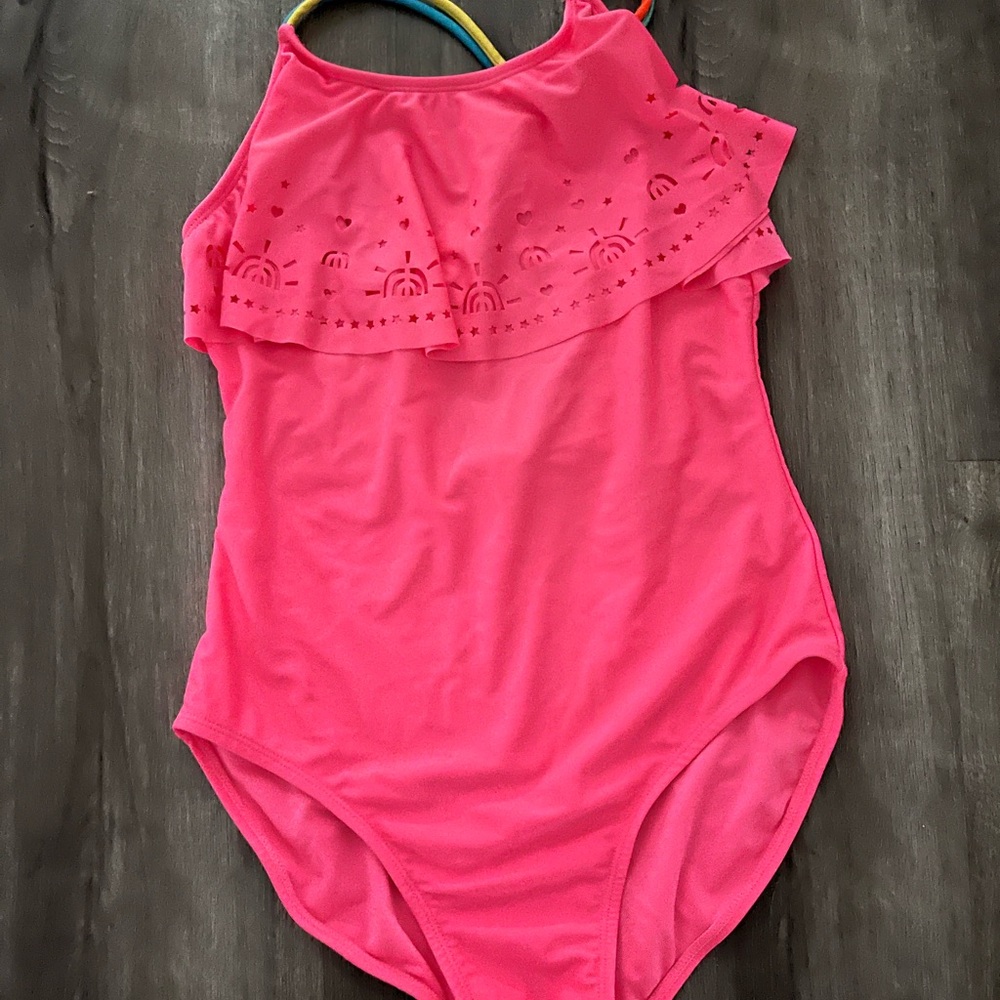 Girls Size 14/16 XL Cat & Jack Pink Kids Swim Suit One Piece